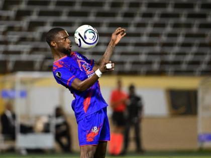 Ronaldo Robinson of Portmore United in action during the Cavalier versus Portmore United match in the Concacaf Caribbean Cup at the National Stadium on Thursday September 3, 2026. Portmore defeated Cavalier 2-0.