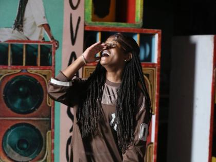Grammy Award-winning artiste Koffee gets into the groove and shares a laugh with attendees at her ‘Ova So’ launch.