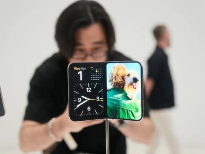 The iPhone Duo is displayed on Wednesday, September 9, 2026 on the Apple campus in Cupertino, California, USA. (AP photo)
