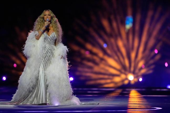 Singer Mariah Carey performs during last Friday’s Olympic opening ceremony at the 2026 Winter Olympics, in Milan, Italy.